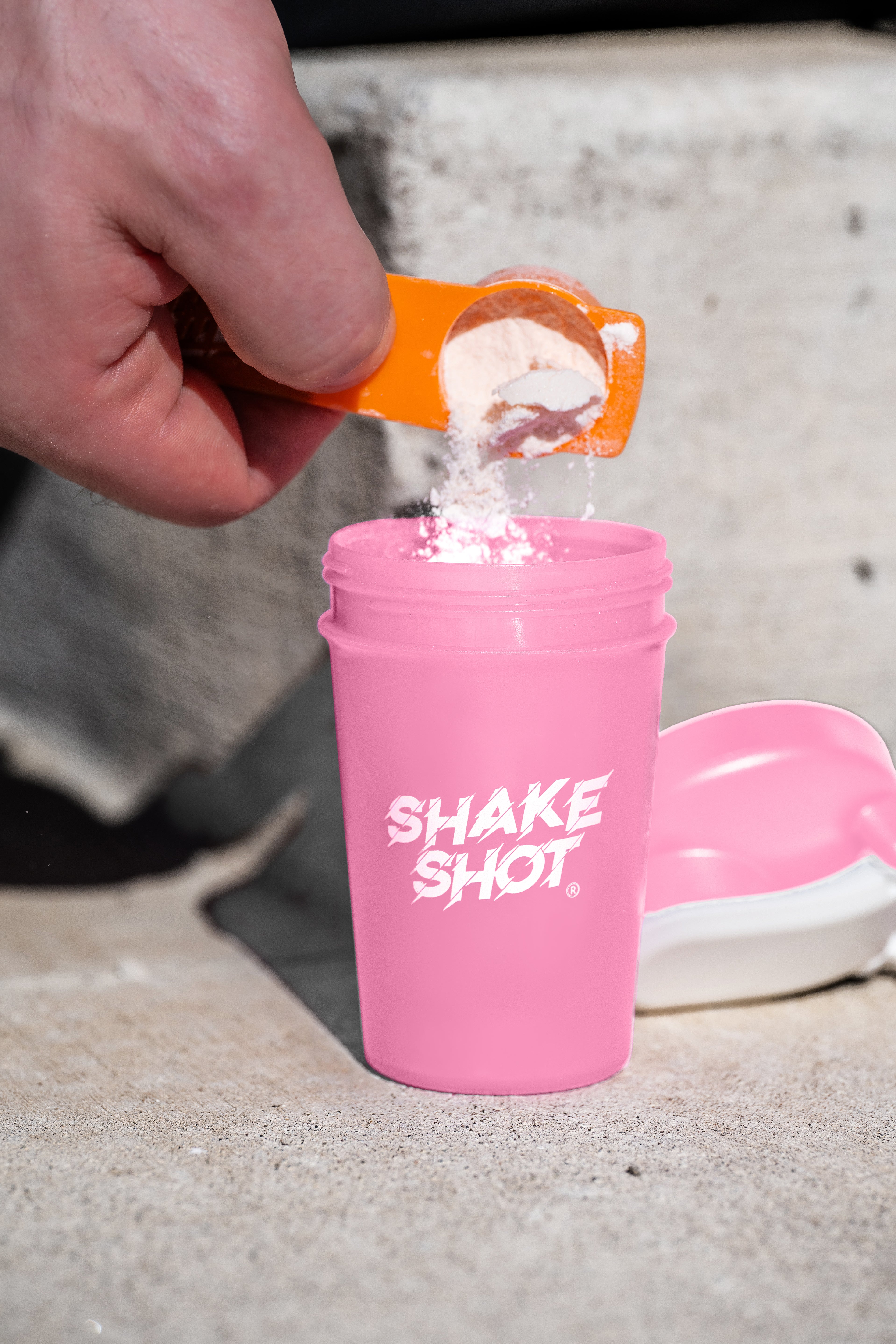 Shake Shot 4 oz Pink Mini Pre-workout & Supplement Bottle with Clip & Shaker Ball