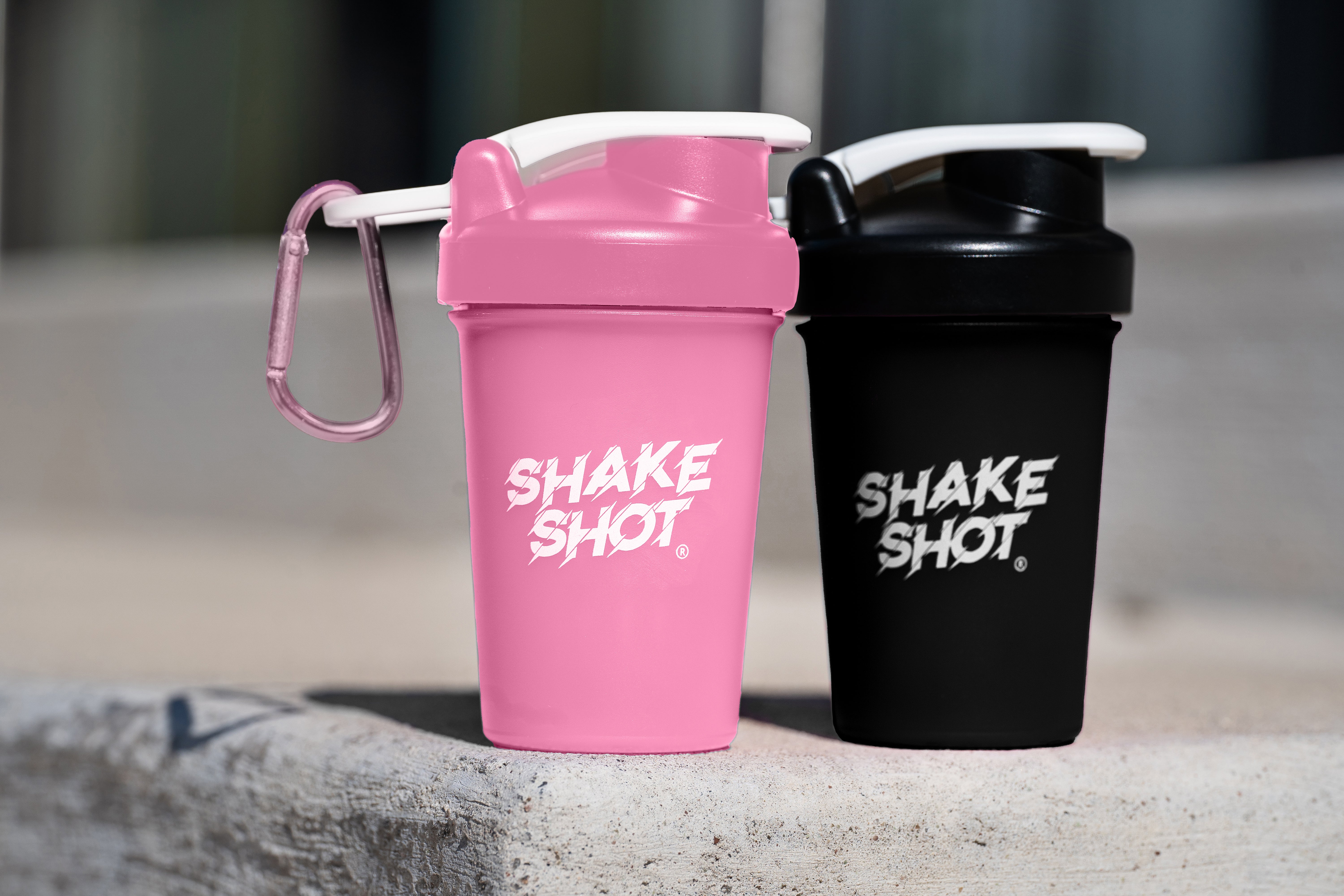 Shake Shot Variety Packs 4 oz Mini Pre-workout & Supplement Bottle with Clip & Shaker Ball