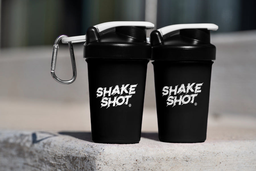 Shake Shot Variety Packs 4 oz Mini Pre-workout & Supplement Bottle with Clip & Shaker Ball