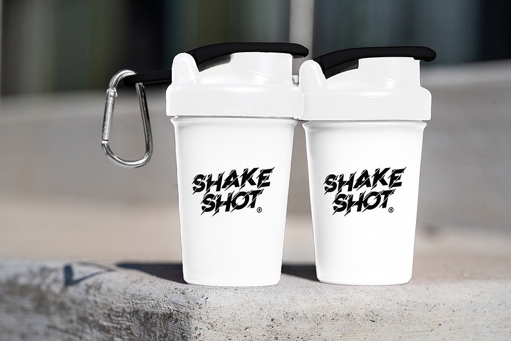 Shake Shot Variety Packs 4 oz Mini Pre-workout & Supplement Bottle with Clip & Shaker Ball