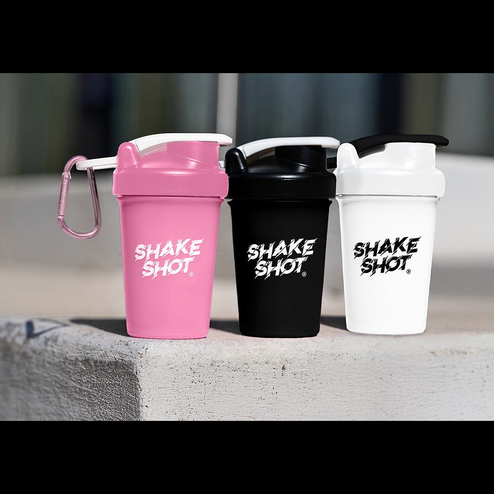 Shake Shot Variety Packs 4 oz Mini Pre-workout & Supplement Bottle with Clip & Shaker Ball