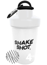 Bote Mini de 4 oz Shake Shot para Pre-entreno y Suplementos con Clip y Bola Mezcladora
