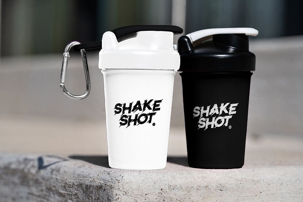 Shake Shot Variety Packs 4 oz Mini Pre-workout & Supplement Bottle with Clip & Shaker Ball