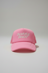 Shake Shot foam trucker hat in pink