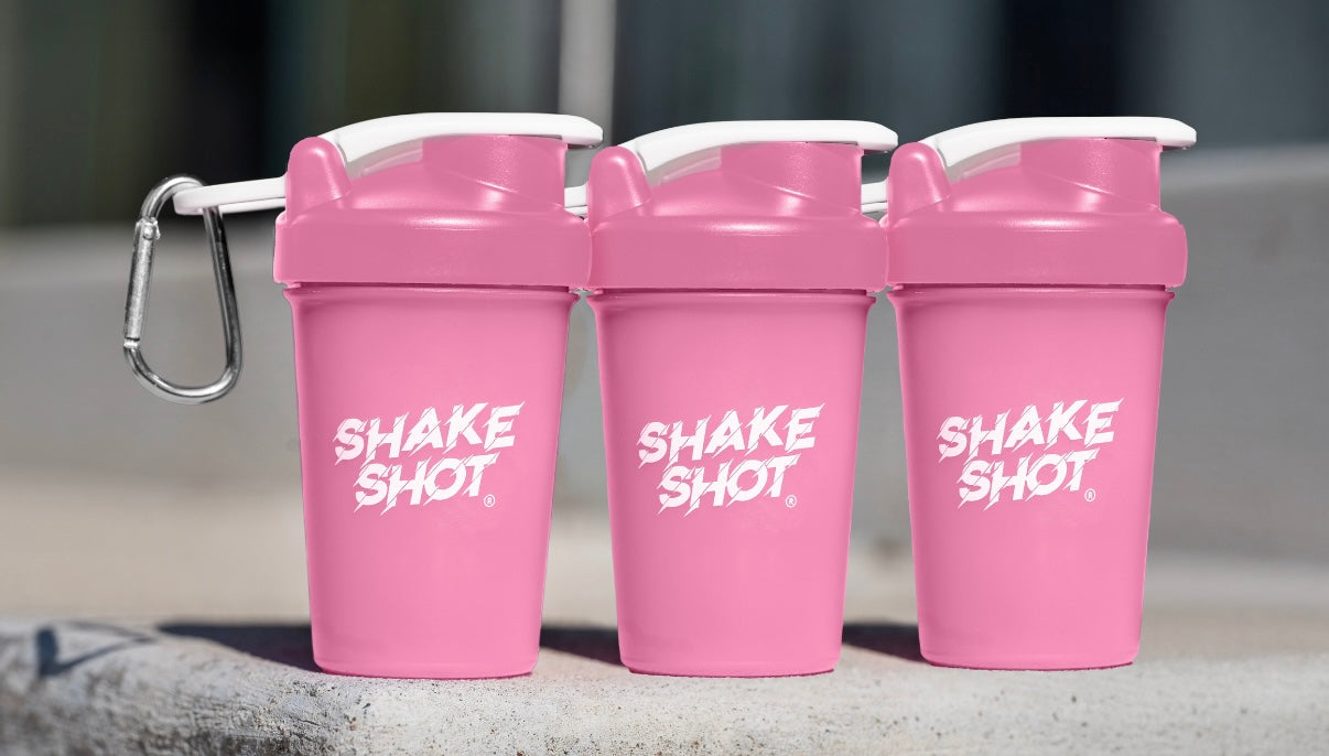 Shake Shot Variety Packs 4 oz Mini Pre-workout & Supplement Bottle with Clip & Shaker Ball