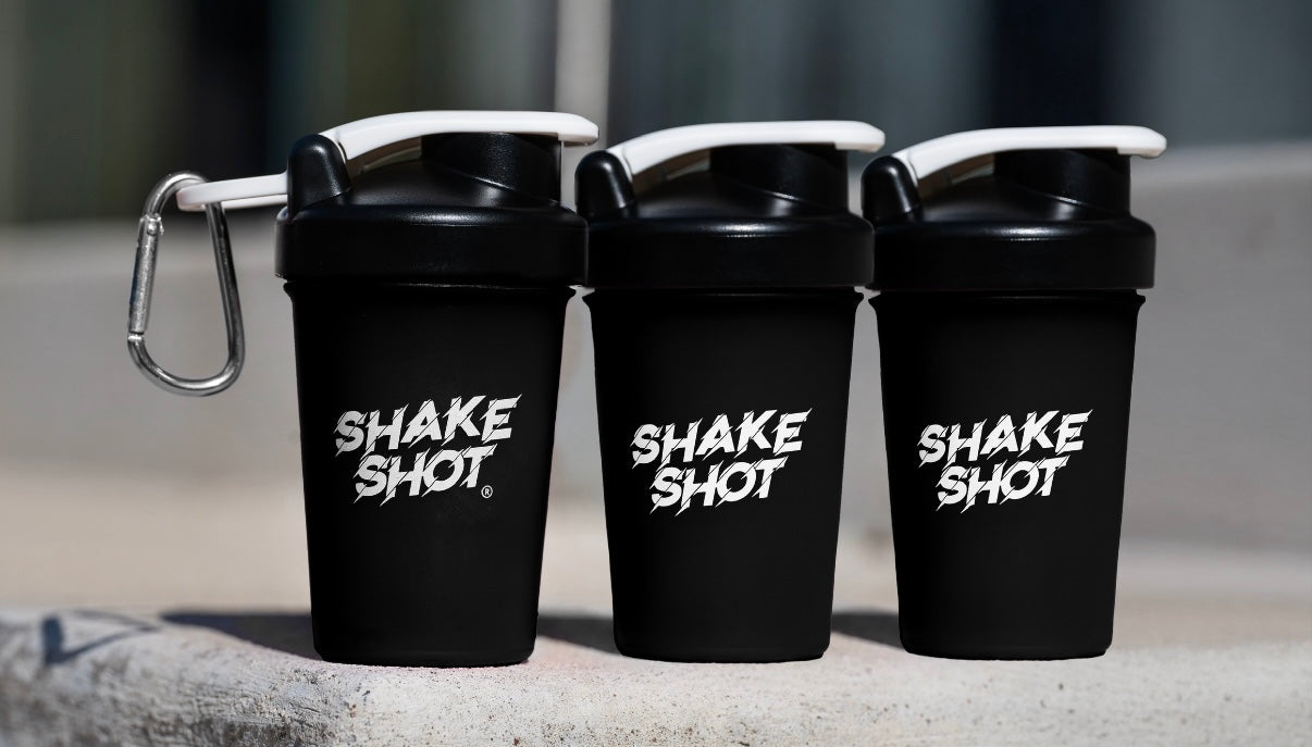 Shake Shot Variety Packs 4 oz Mini Pre-workout & Supplement Bottle with Clip & Shaker Ball