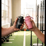 Shake Shot 4 oz Mini Shaker Bottle — Pre-Workout & Supplement Cup with Clip & Shaker Ball, Black