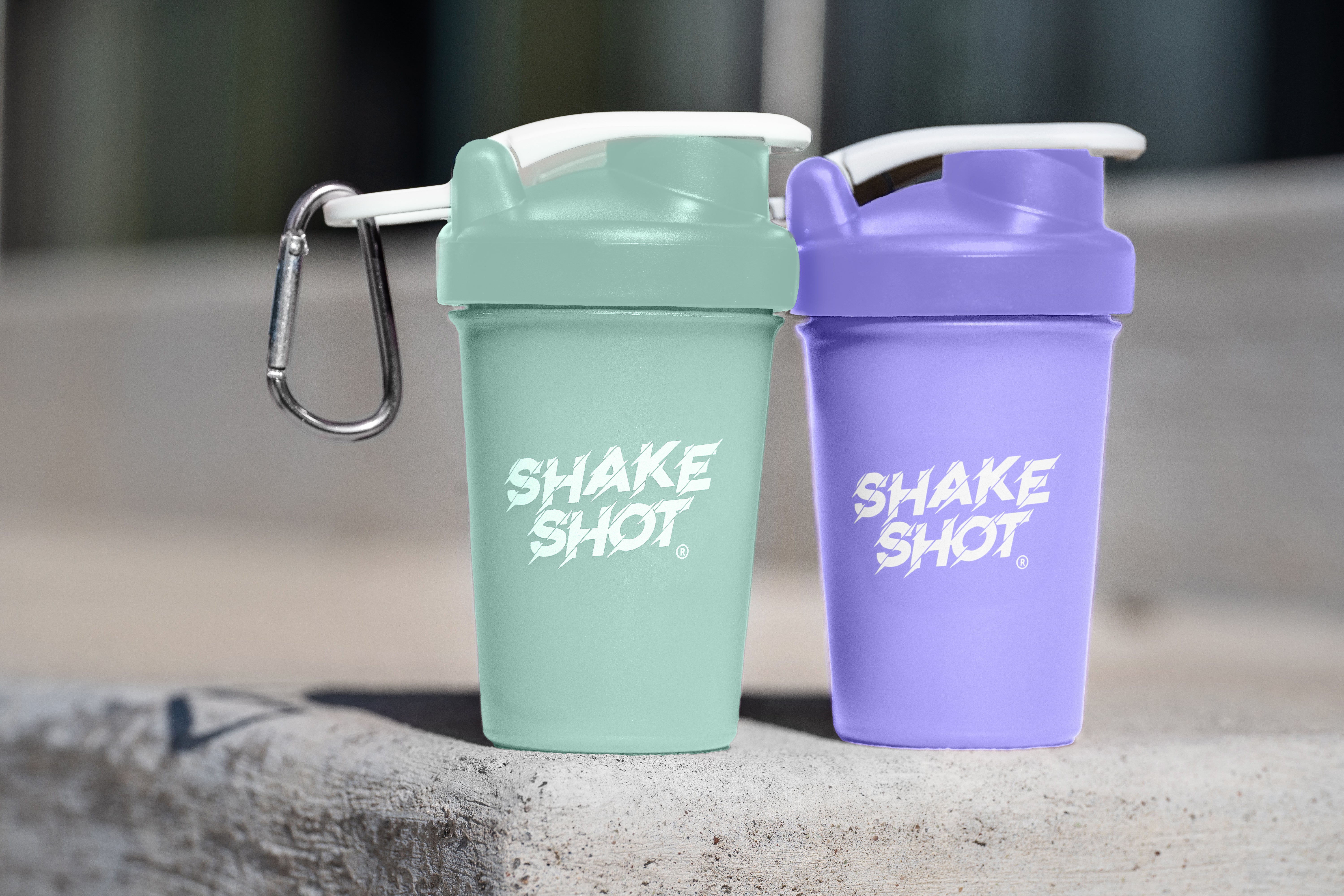 Shake Shot Variety Packs 4 oz Mini Pre-workout & Supplement Bottle with Clip & Shaker Ball