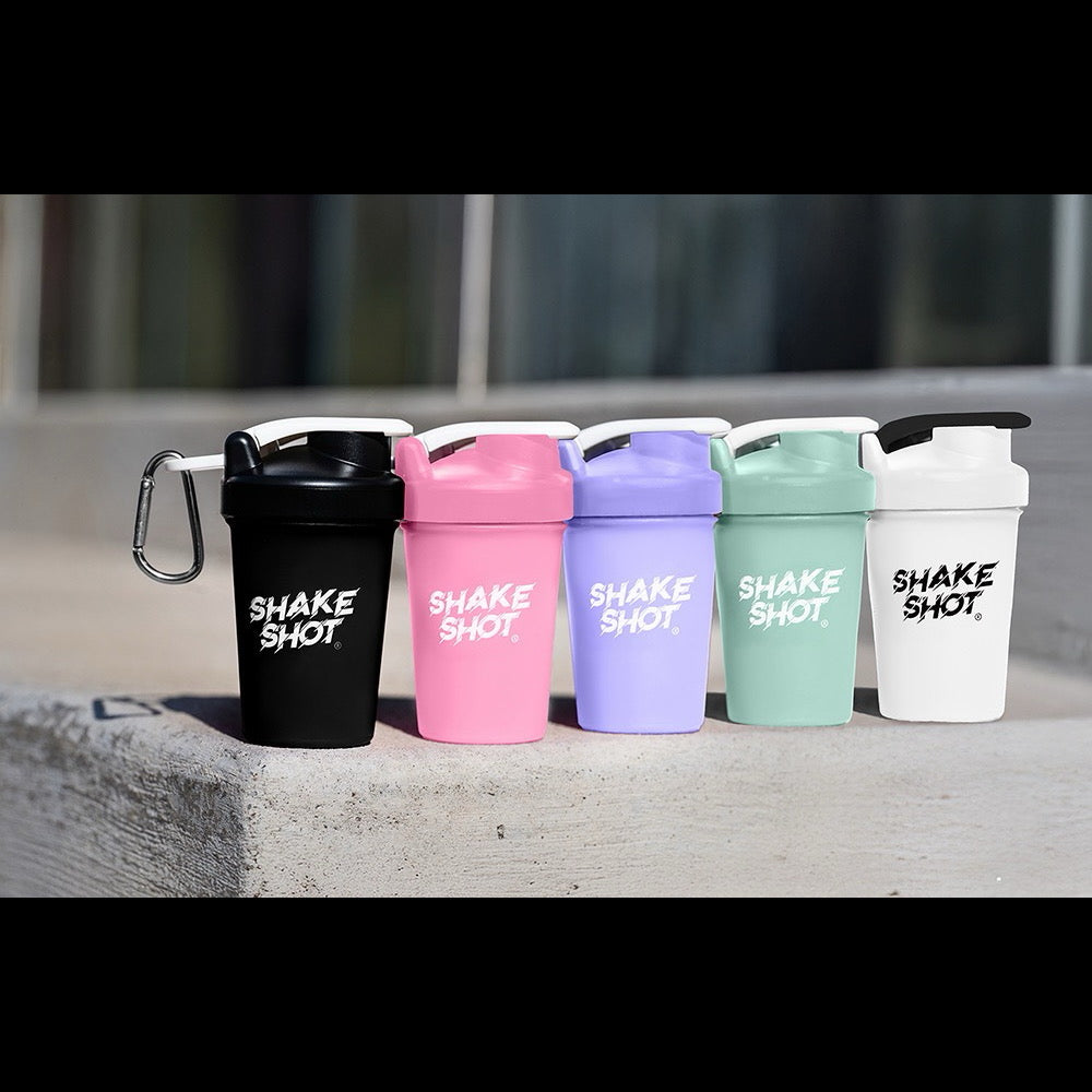 Shake Shot Variety Packs 4 oz Mini Pre-workout & Supplement Bottle with Clip & Shaker Ball